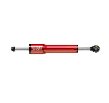 Lenkungsdämpfer rot, Hub 80 mm, Länge 271 mm, mit 18 Clicks einstellbar, ohne Halterung
