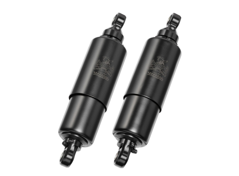 Stereo-Stoßdämpfer hinten, Federvorspannung und Zugstufendämpfung einstellbar, Achsabstand 291mm, schwarze Feder - DARK EDITION