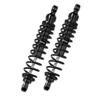 Stereo-Stoßdämpfer hinten, Federvorspannung einstellbar, Achsabstand 310mm, schwarze Feder