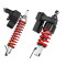 Stoßdämpfer SET (vorne und hinten) inkl. Feder - hinten Federvorspannung hydraulisch und Zugstufendämpfung über ESA einstellbar, Länge einstellbar, Federfarbe rot - vorne Federvorspannung und Zugstufendämpfung über ESA einstellbar, Federfarbe rot; zur Ver