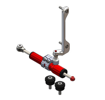 Steering damper kit for only race mounting