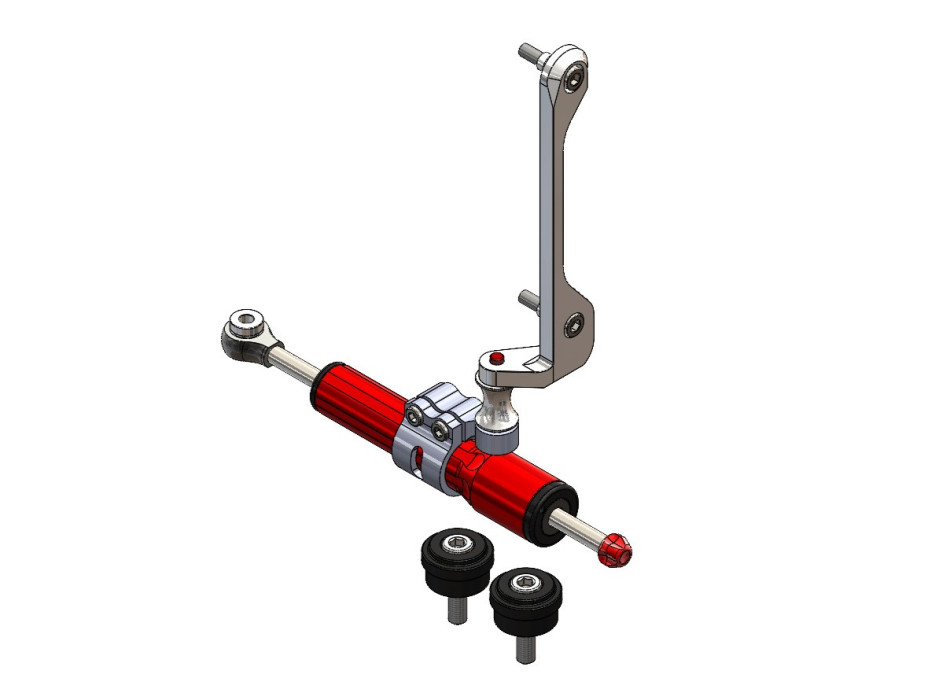 Steering damper kit for only race mounting