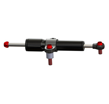 Steering damper kit for racing mounting