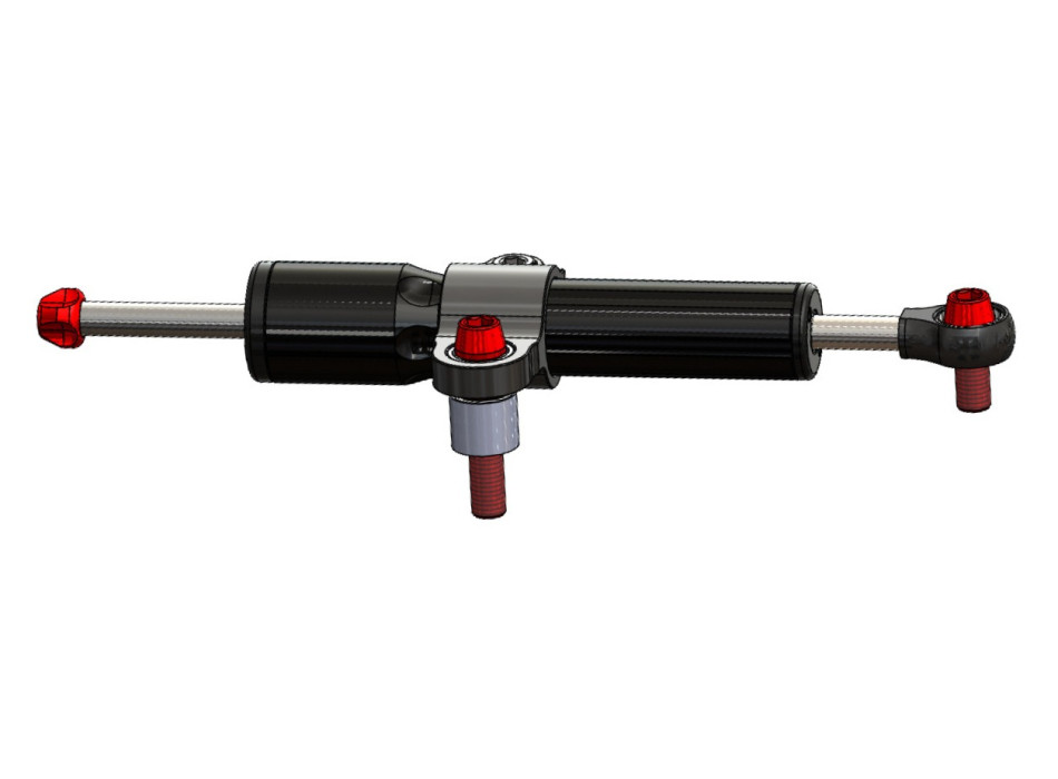 Steering damper kit for racing mounting