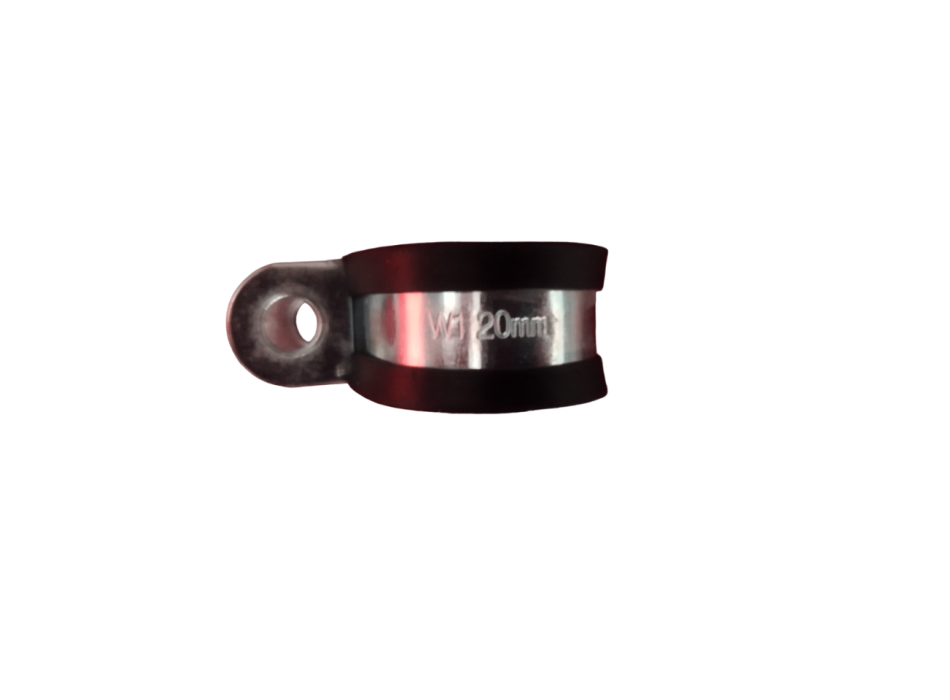 RUBBER LINED CLIP 15mm Ø20