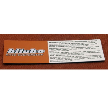 STICKER BITUBO AND WARNING 3M 7903 RED