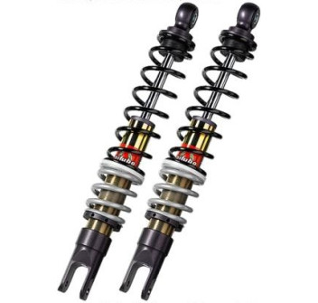 Twinshocks front adjustable: spring preload, Black spring