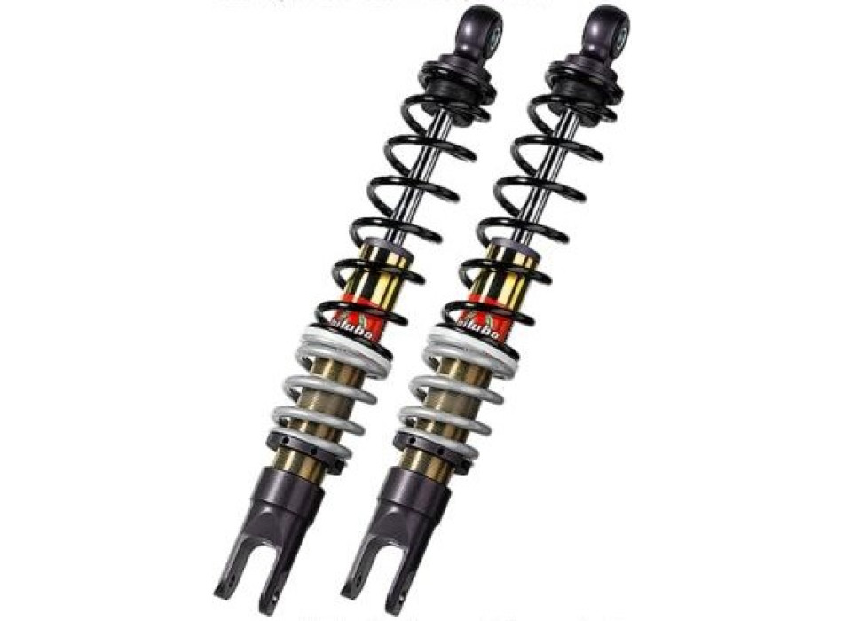 Twinshocks front adjustable: spring preload, Black spring