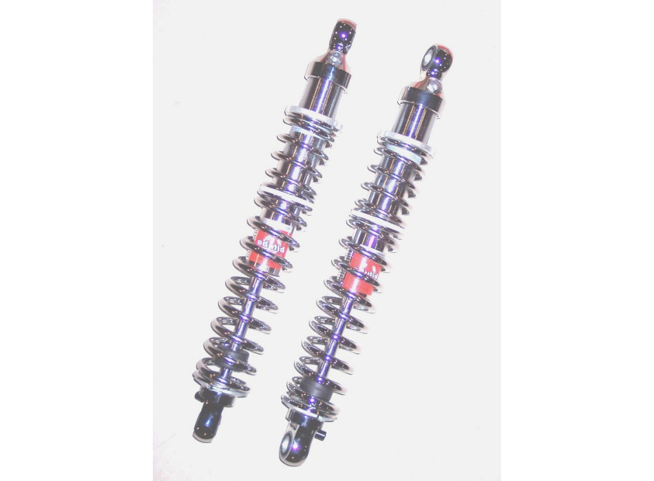 REAR TWIN Shocks - Length 381mm - ADJ:Manual spring preload, rebound - BLACK springs
