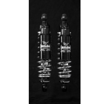 Twinshocks adjustable: spring preload, rebound, compression, length 380mm, Piggyback tank CHROME EDITION