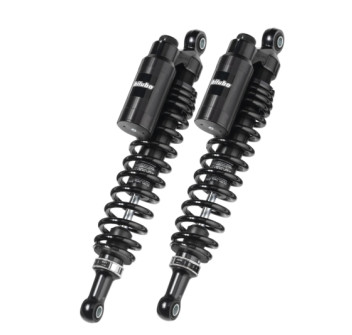 Twinshocks adjustable: spring preload, rebound, compression, length 350mm, Piggyback tank DARK EDITION