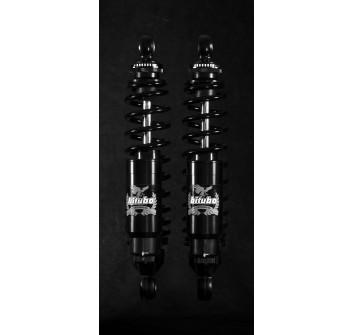 Twinshocks adjustable: spring preload, rebound, compression, length 331mm, (STD -10mm), Piggyback tank, DARK EDITION