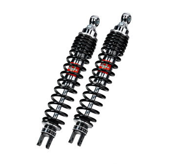 Twinshocks adjustable: spring preload, rebound, Black spring