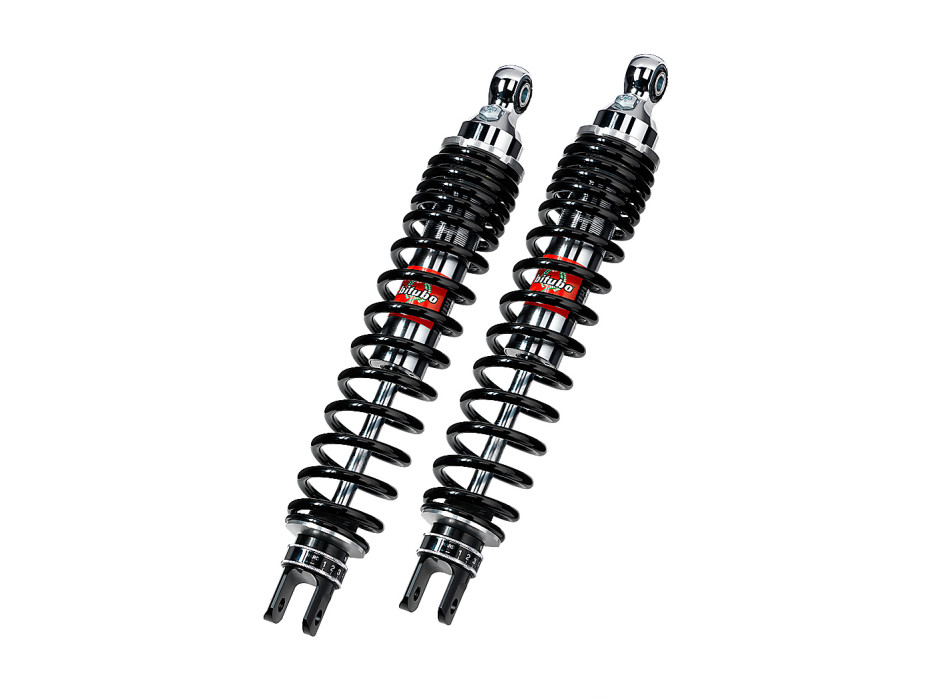 Twinshocks adjustable: spring preload, rebound, Black spring