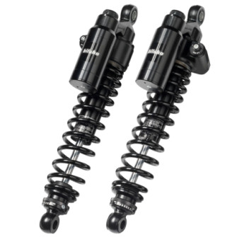 Twinshocks adjustable: spring preload, rebound, compression, length 360mm, Piggyback tank DARK EDITION