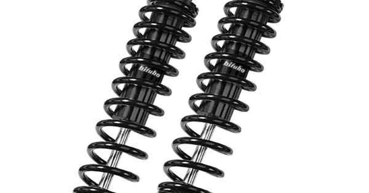 Twinshocks adjustable: spring preload, length 361mm, Black spring