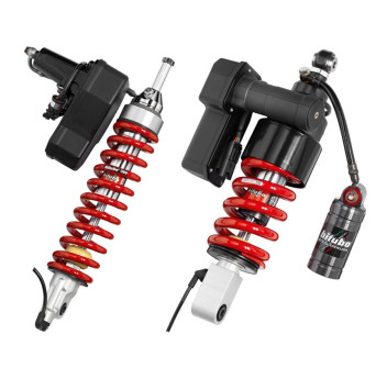 Kit front + rear for SHOWA ESA OEM, provided with spring, remote reservoir adj. double Compression