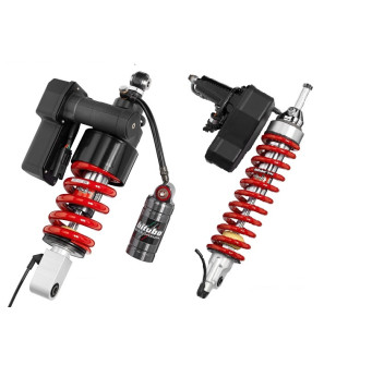 Kit front + rear for SHOWA ESA OEM, provided without springs, remote reservoir adj. Double Compression