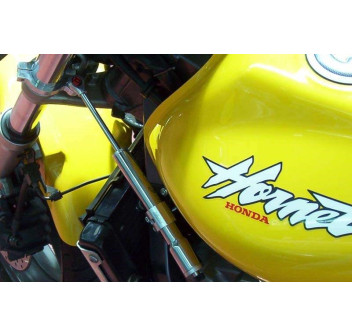 Steering damper kit side mounting with Black shock absorber