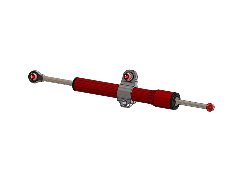 Steering damper kit at the side mounting