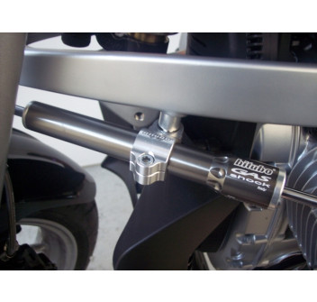 Steering damper kit original mounting (as OEM), with Red shock absorber