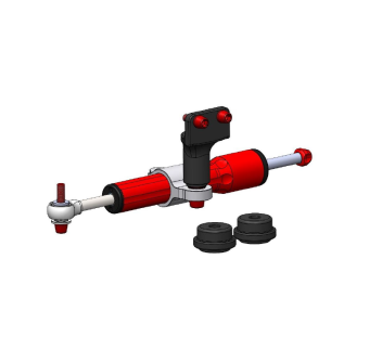 Steering damper kit racing mounting with Black shock absorber