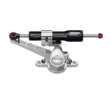 Steering damper kit under instruments mounting with Black shock absorber