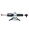 Steering damper kit over tank mounting with Black shock absorber