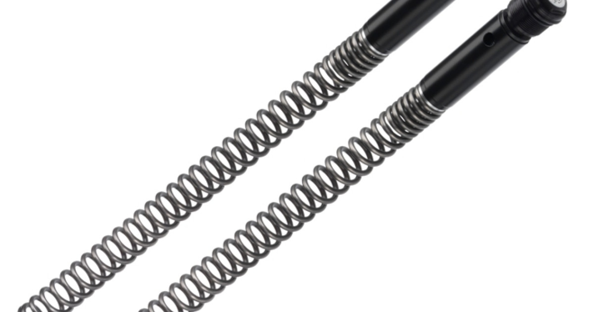 Springs and caps kit adjustable: spring preload, without oil, Black ...