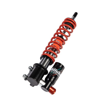 Vespa Front Monoshock adjustable: spring preload, compression, Red