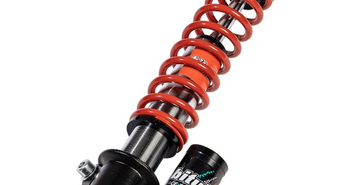 Vespa Front Monoshock adjustable: spring preload, compression, Red spring