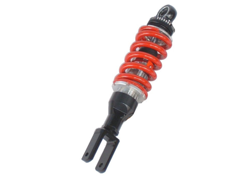 Monoshocks adjustable: spring preload, rebound, length, Red spring