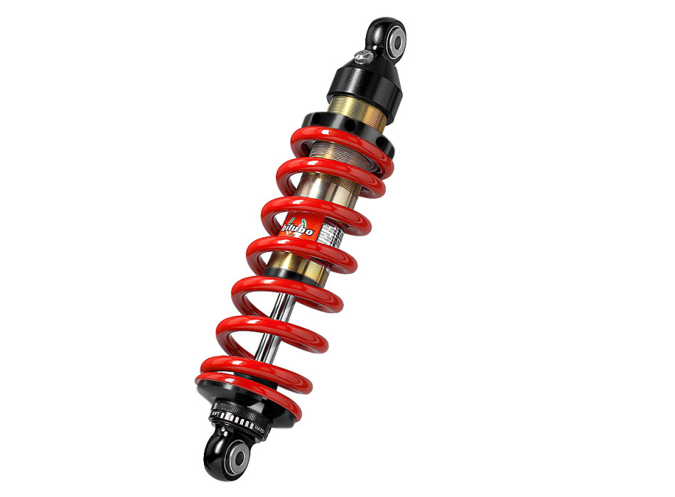Monoshocks adjustable: spring preload, rebound, lenght, Red spring