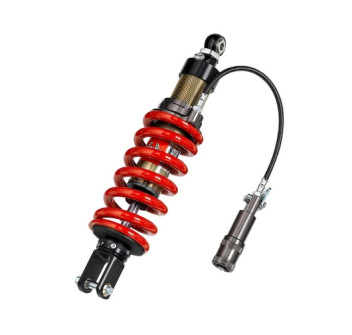 Monoshocks adjustable: hydraulic spring preload, rebound, lenght, Red spring