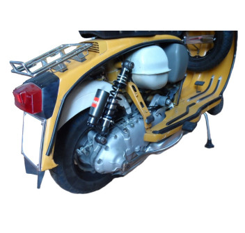 Monoshocks adjustable: preload, rebound,piggyback compression, length, Black spring