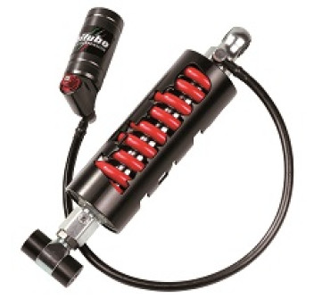 Monoshock adjustable: spring preload, rebound, compression, length, Red spring