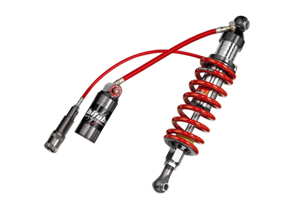 Monoshock adjustable: hydraulic spring preload, rebound, double compression, length, Red spring
