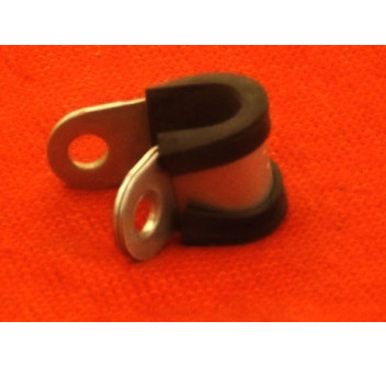 RUBBER LINED CLIP 12mm Ø6.5