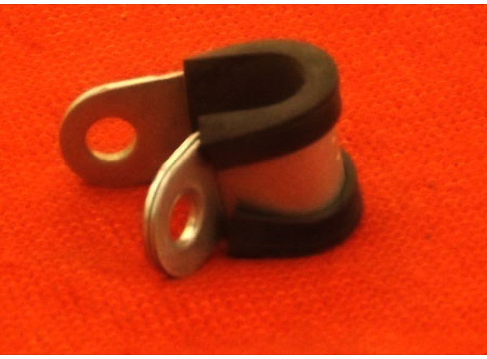 RUBBER LINED CLIP 12mm Ø6.5