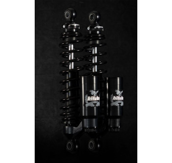 Paire avec réglage_PiggyBack: précharge du ressort, rebond, compression, entraxe réglable 376mm (STD -10mm), DARK EDITION