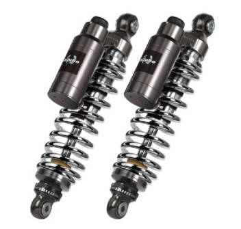 Paire avec réglage_PiggyBack: précharge du ressort, rebond, compression, entraxe 386mm, CHROME EDITION