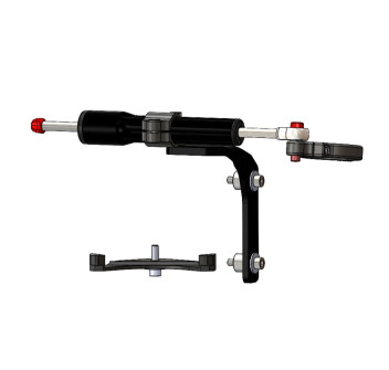 Kit amortisseur de direction montage racing soulement avec amortisseur rouge