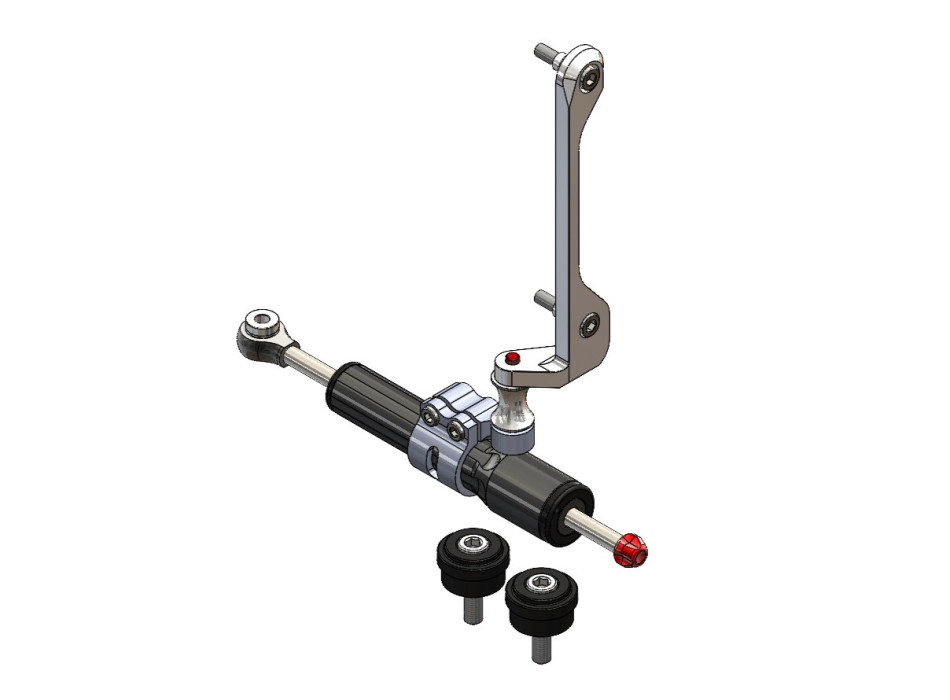 Steering damper kit for only race mounting