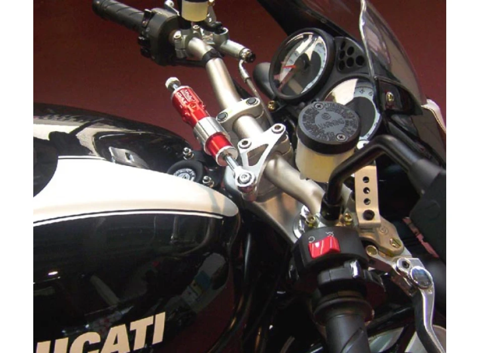 Kit amortisseur de direction sur réservoir avec amortisseur rouge