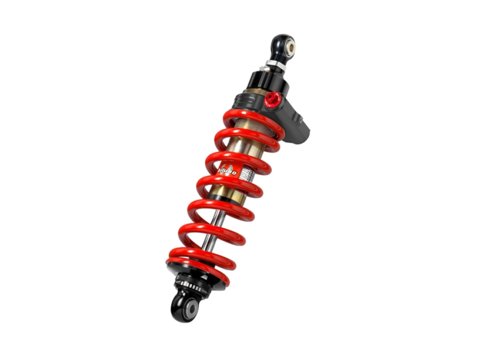 Mono arrière réglable: précharge du ressort hydraulique, rebond, entraxe plus court et réglable, (STD -30mm) ressort Rouge