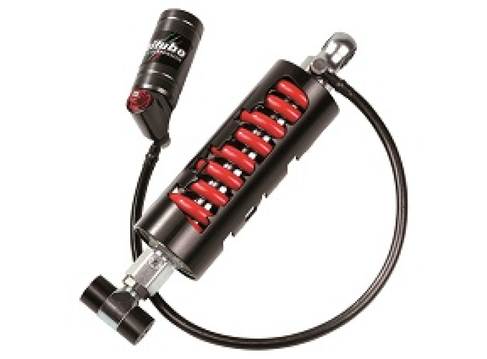 Monoshock avec réglage: précharge du ressort, détente, compression, entraxe, ressort rouge