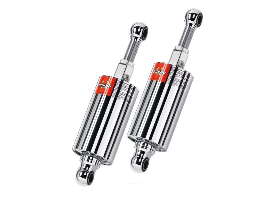 Coppia regolabile: precarico molla, compressione, interasse, molla Nera, Chrome Edition